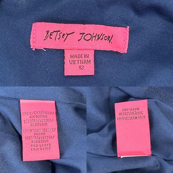 Betsey Johnson Ditsy Floral Dress 12 Blue Garden Party Bloomcore Twee Feminine - Picture 11 of 12